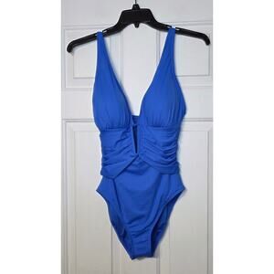 Bleu by Rod Beattie Molded-Cup One-Piece Swimsuit‎ Blue Women's 10 NWT